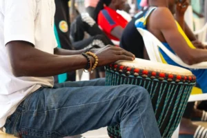 Man playing the Djembe