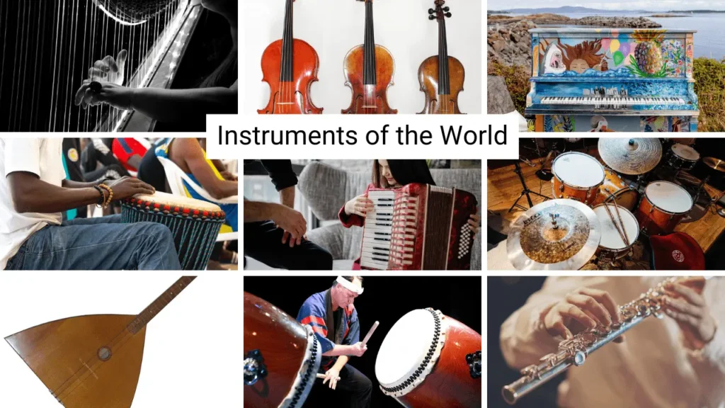 A collage of the instruments.