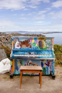 A piano on the Beach