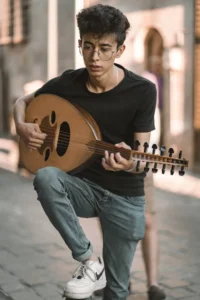 A man playing the Oud