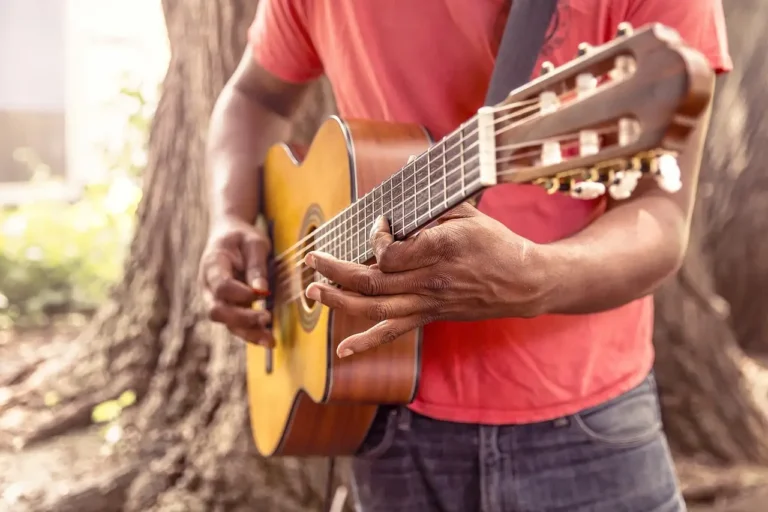 man playing the guitar